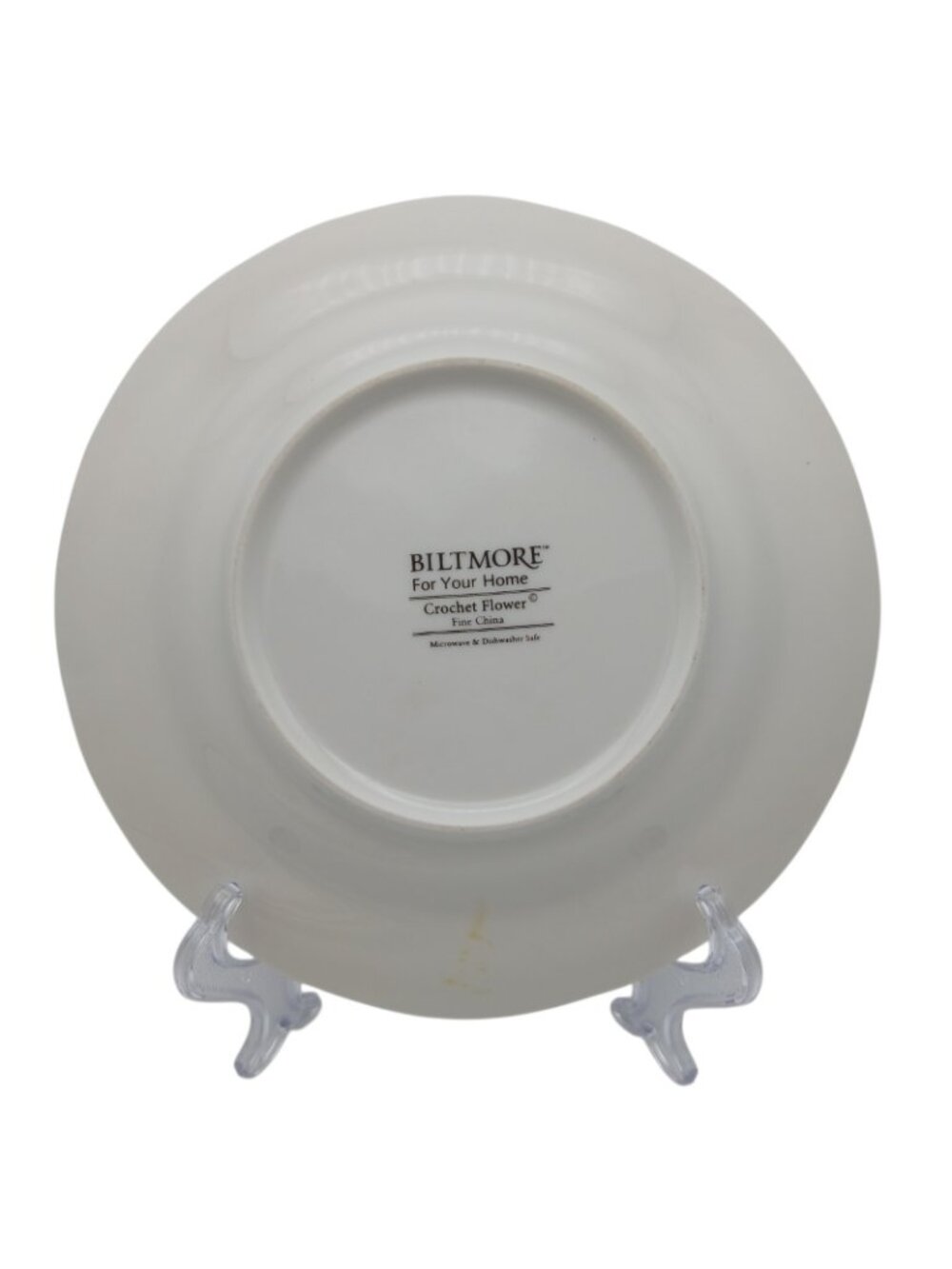 Biltmore Crochet Flower Salad Plates Set 4 Botanical Fine China 9” - Picture 6 of 10